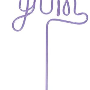 iscream Super Sized Super Silly Set of 3 Word Shaped Drinking Straws - Yum, Love and Happy