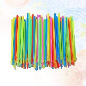 DOITOOL 50pcs Straws Drinking Straw Straw Disposable Spoon