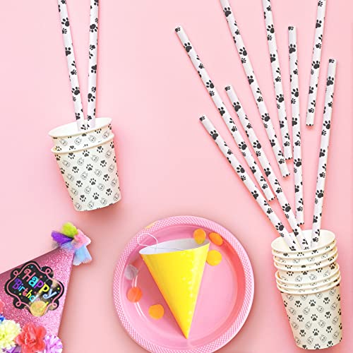 Cute Cat Creations CUTE CAT CREATIONS, Kawaii Black Cat Paper Paw Disposable Drinking Straws, Crazy Cat Ladies & Cat Moms. Biodegradable & Compostable Paper Kitty Kat Paw Straws (SG-CTE-CAT-STW-001)