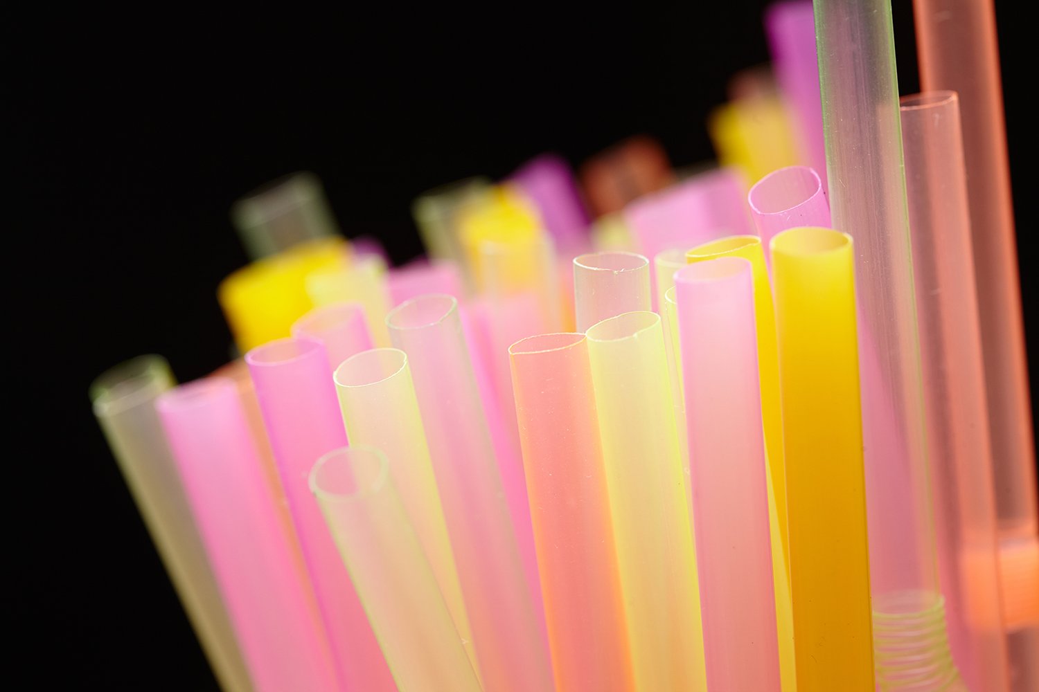 Tiger Chef Refill 400 Flexible Plastic Multi Color Neon Drinking Straws BPA-Free 8.25 Inch