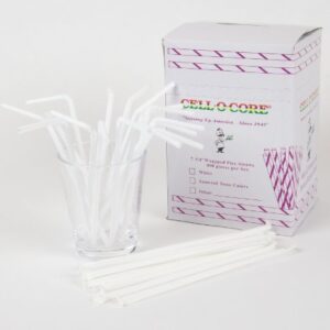 CELL-O-CORE 10.25" Paper Wrapped Red Giant Straw (4 packs of 300)