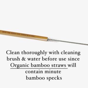 Bamboo Straws Pack of 10 - Reusable Straws With Case - Biodegradable Wooden Straws With Cleaning Brush - Eco Friendly Straws For Drinking - Organic Drinking Straws Best Alternative To Plastic