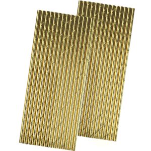 gold foil paper straws - wedding supply - solid color drinking straws - 7.75 inches - 50 pack outside the box papers brand