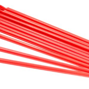 Perfect Stix Concession Spoon Straw, Unwrapped, 8" Length, Red (Pack of 300)