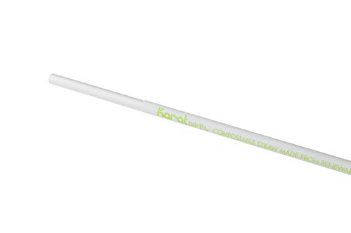 Karat Earth KE-C9300W 7.75" Paper Wrapped Jumbo Paper Straw (5mm) - White (2,000 ct)