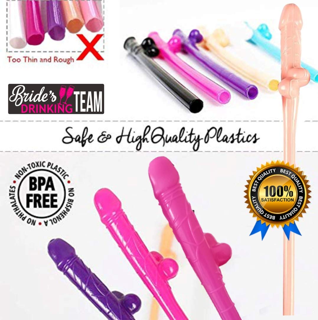 10 Bachelorette Party Straws, Bachelorette Party Decorations, Pennis Drinking Straws, Willy Straws, Hen Straws Naughty