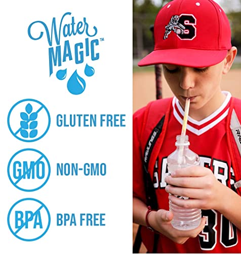 Water Magic Immune Defense Water Flavor Enhancing Straws - Includes 7 Berry Boost Straws and 7 Mega Orange Immune Support Straws