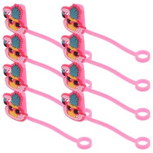 straws 8pcs flamingo pineapple silicone straw cover hawaiian party drinking straw caps straw plugs lids for straw tips