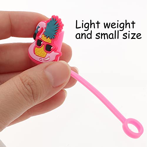 Straws 8pcs Flamingo Pineapple Silicone Straw Cover Hawaiian Party Drinking Straw Caps Straw Plugs Lids for Straw Tips