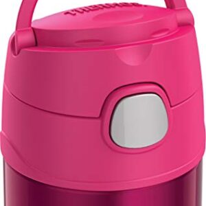 THERMOS FUNTAINER 12 Ounce Stainless Steel Vacuum Insulated Kids Straw Bottle, Pink and Thermos Replacement Straws