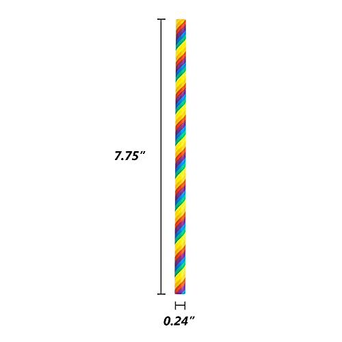 Pride Day Rainbow Paper Straws – LGBT Gay Party Supplies Decorations 120PCS