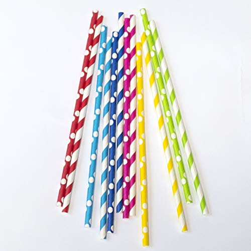 200 Pack Paper Straws, Drinking Straws for Smoothies, Juices, Cocktail, Birthday Parties And Weddings, 100% Biodegradable.