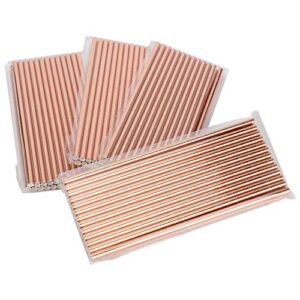 100pcs rose gold paper straws disposable tableware for party birthday wedding celebrations decorations