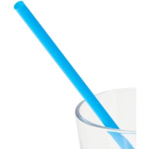 500-Pack PLA Disposable Drinking Straws, Plant Based, Alternative to Plastic Straws, Blue 8.3"