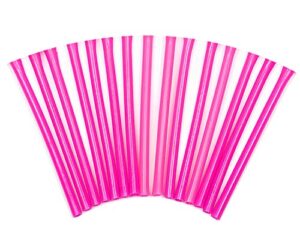 plastic drinking straws - reusable drinking straw set - thick & durable straws for party, picnic or camping - long straws for juices, soda & more - 30 pcs red