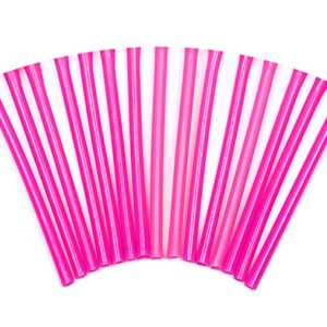 Plastic Drinking Straws - Reusable Drinking Straw Set - Thick & Durable Straws for Party, Picnic or Camping - Long Straws for Juices, Soda & More - 30 Pcs Red