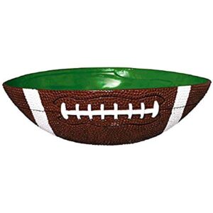 amscan football large plastic bowls - 12.5" x 10" (pack of 6) - perfect for game day parties & tailgating