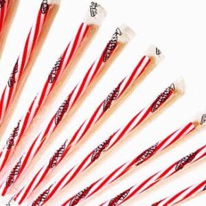 Unbreakable Thick Smoothie Straws – Reusable! Monster Straw® Brand. Premium, Super-Wide™! Durable Hard Straws, Plastic Milkshake Straws, Jumbo Wrapped Boba Straws, Red & White Striped, ½" x 9" 10ct.