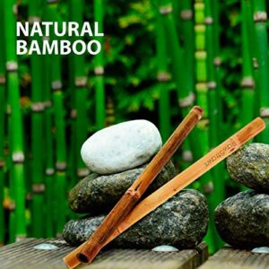 Organic Bamboo Straws Reusable - 14 Pack Eco Friendly Biodegradable Non Plastic Wood Drinking Straw (14 PACK)