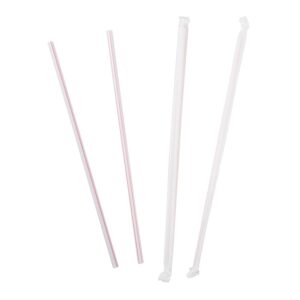 amercare 10.25 inch jumbo white with red stripes paper wrapped straws, case of 2000