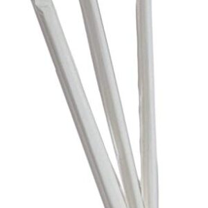 Concession Essentials Disposable Plastic Drinking Straws, 8.0" Giant/300 Count, Individually Wrapped Clear 7.5mm.