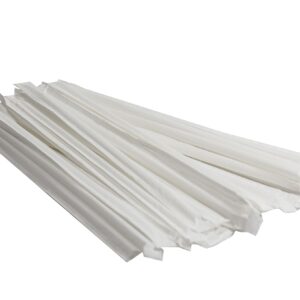 Concession Essentials Wrapped Giant Milkshake Straws. Pack of 300 Straws with a Bonus Gift. 5/16 Inch Thick Premium Straws 300 Pack. Paper-Wrapped, Clear, Thick, & Giant Sized 8mm Thick