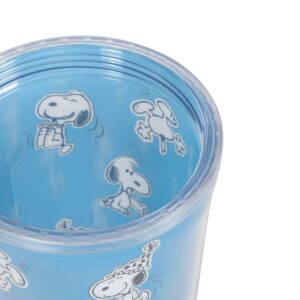 Peanuts Snoopy 70th Anniversary 23.6 OZ Double Wall Tumbler Set W/Lids and Straws