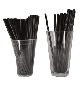 Black Paper Straws, 250Count, 7.75X0.24 inch, Strong and Durable Paper Straws for Drinks, Disposable Drinking Straws Bulk