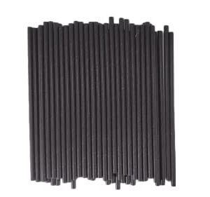 Black Paper Straws, 250Count, 7.75X0.24 inch, Strong and Durable Paper Straws for Drinks, Disposable Drinking Straws Bulk