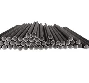 Black Paper Straws, 250Count, 7.75X0.24 inch, Strong and Durable Paper Straws for Drinks, Disposable Drinking Straws Bulk