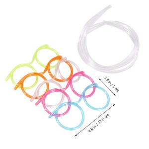 10pcs Kids Straws Straw Glasses Kids Eyeglasses Straws Straw Eyeglasses Party Drinking Straw Kids Drinking Straw Automatic Child