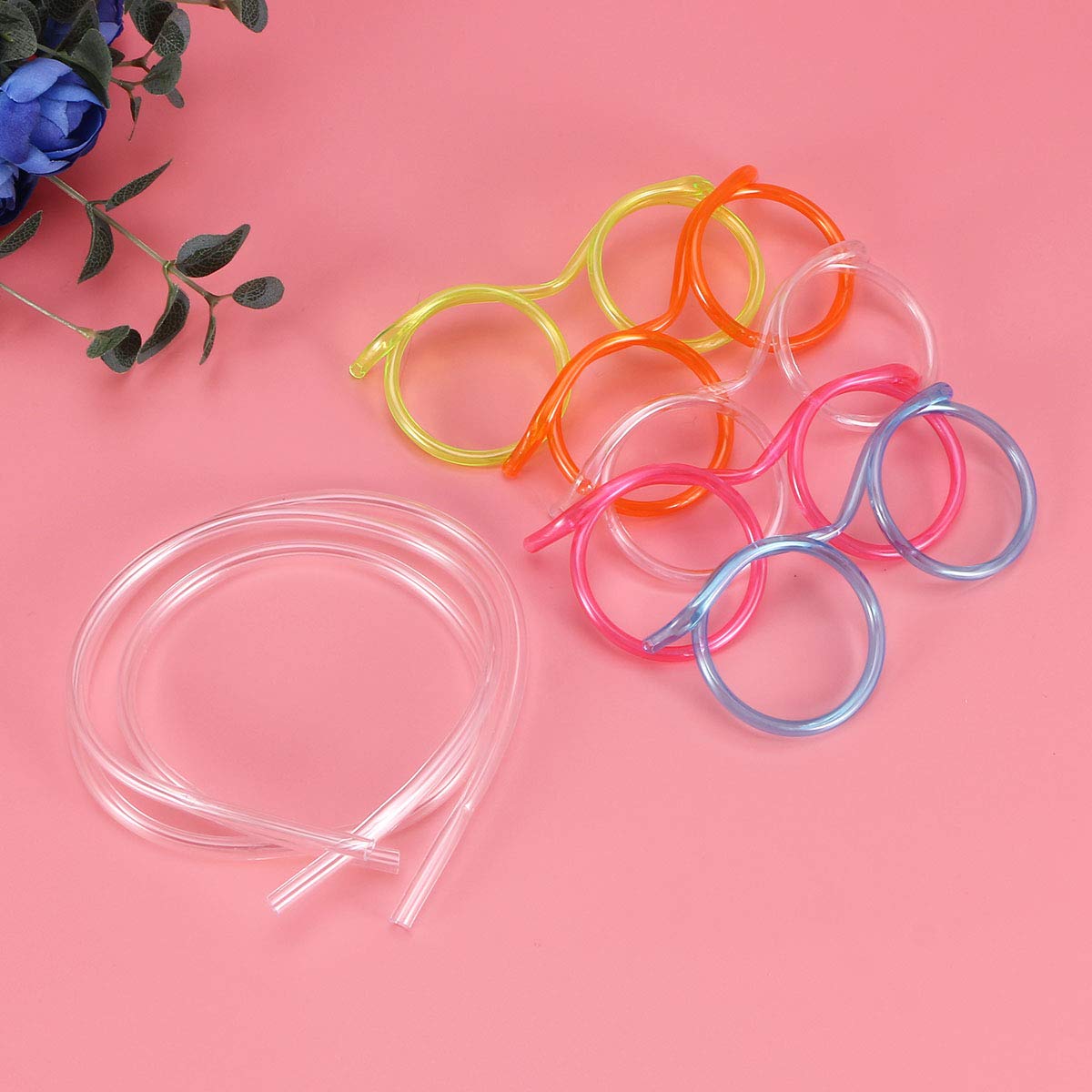 10pcs Kids Straws Straw Glasses Kids Eyeglasses Straws Straw Eyeglasses Party Drinking Straw Kids Drinking Straw Automatic Child