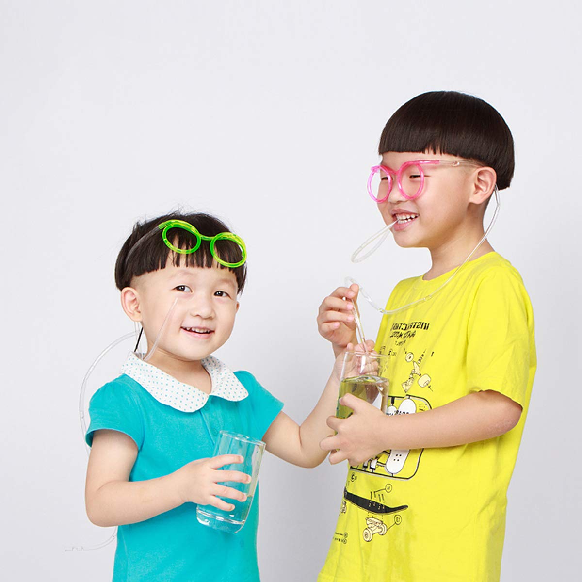 10pcs Kids Straws Straw Glasses Kids Eyeglasses Straws Straw Eyeglasses Party Drinking Straw Kids Drinking Straw Automatic Child