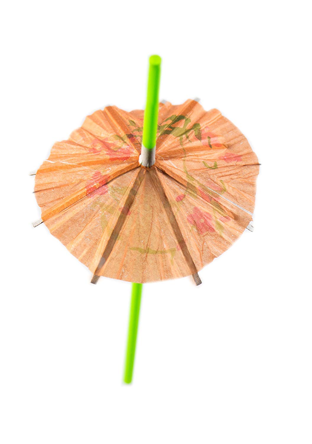 Perfect Stix 8" Neon Green Umbrella Luau and Tropical Drinking Straws 144ct, Multicolor