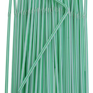 Flexible Plastic Drinking Straws (Assorted Classic Striped) Bendable Disposable BPA Free Bendy Straws