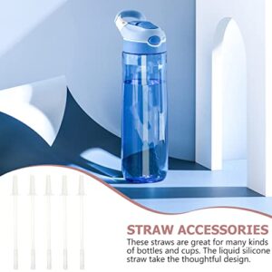 Luxshiny Frost Buddy 5pcs Water Bottle Straw Replacement Reusable Big Jug Straws Belly Cup Straws Tumbler Straws Drinking Straws for Time Marker Motivational Sports Drink Half Gallon Water Bottle