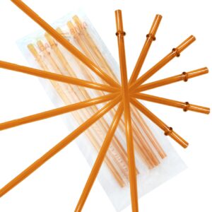 Orange Replacement Acrylic Straw Set of 6, Fits 16oz, 20oz, 24oz Tumblers