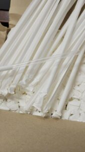 plastic drinking straws paper wrapped 7.75" inch translucent plastic straws (500)