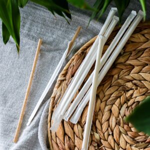 AGAVE FIBER STRAWS - 500ct Individually Wrapped Biodegradable 8.2" Straws by Ecoware. Plant Based, Eco-friendly, 100% Recyclable, Alternative to Paper & Plastic Straws