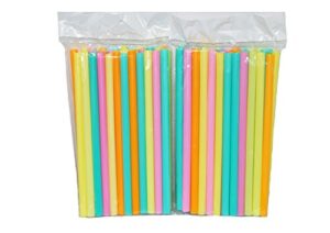 perfect stix mega 9-un-70 9" unwrapped milkshake and smoothie straws, 0.1" height, 0.4" width, 9" length (pack of 70)