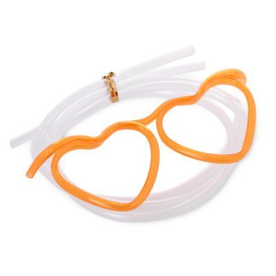 8 x Novelty Flexible Soft Glasses Silly Drinking Straw Sip 'N Swirl Eyeglasses Straw glasses (round)