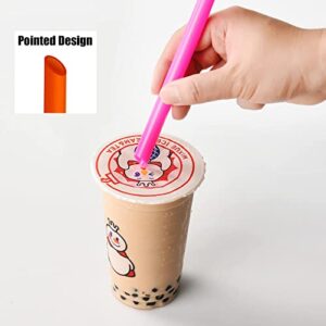 ALINK 12 Reusable Boba Straws + 4 Silicone Boba Tea Straws