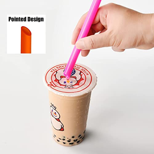 ALINK 12 Reusable Boba Straws + 4 Silicone Boba Tea Straws