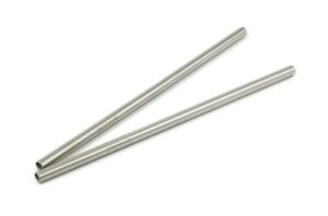 stainlesslux 77510 2-piece stainless steel straight milkshake straws/smoothie straw set, 8.5 inches long x 0.3 inches diameter, brilliant finish food-safe 18/8 stainless steel