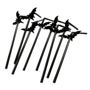 inoomp 50 sets halloween bat party straws halloween straws party supplies plastic straw for drinking