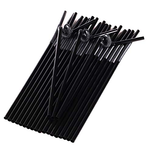 INOOMP 50 Sets Halloween Bat Party Straws Halloween Straws Party Supplies Plastic Straw for Drinking