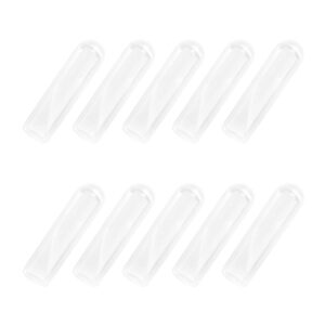 hemoton glass straw covers 10pcs glass straw lid protective case milk transparent straw lids