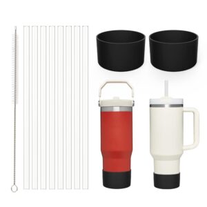 airboat 8pack replacement straws and 2pack protective silicone boot sleeve for stanley 40oz 30oz 20oz 14oz tumbler