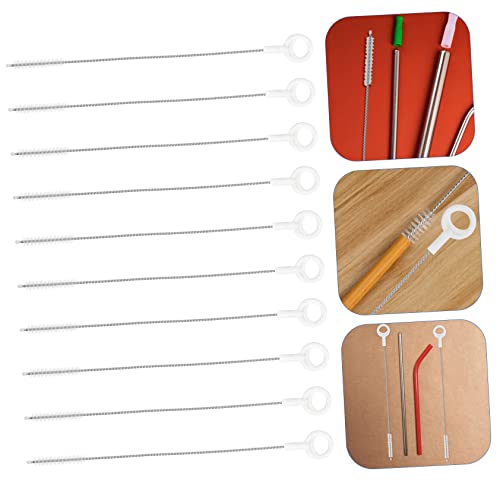 BESPORTBLE 40 pcs Straw Brush Metal Water Bottle Stainless Straws Stainless Cleaner Reusable Straw Cleaner Straw Cleaning Brush Milk Bottle Cleaning Stainless Steel Brush Small Brush