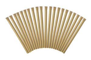 plastic drinking straws - reusable drinking straw set - thick & durable straws for party, picnic or camping - long straws for juices, soda & more - 30 pcs gold